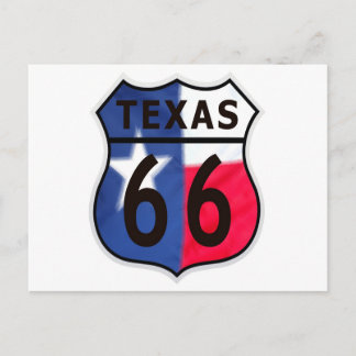 Route 66 Texas Farbe Postkarte