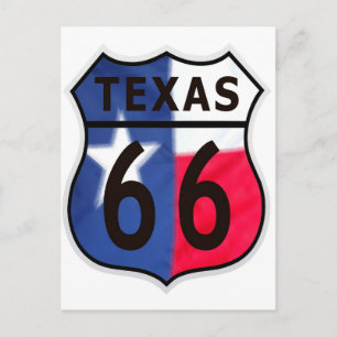 Route 66 Texas Farbe Postkarte
