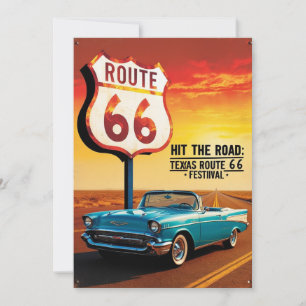 Route 66 Texas Postkarte