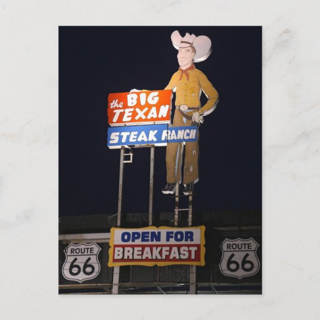 ROUTE 66 Texas TRAVEL POSTCARD Postkarte (Vorderseite)