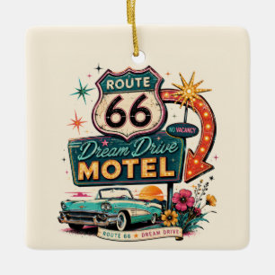 Route 66 Traumfahrt-Andenken-Weihnachtsschmuck Keramikornament