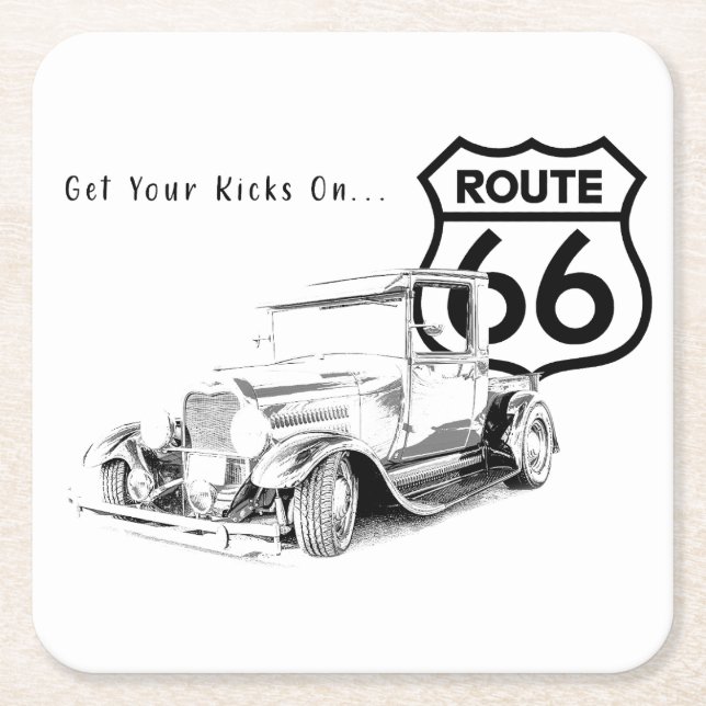 Route 66 Untersetzer (Vorderseite)