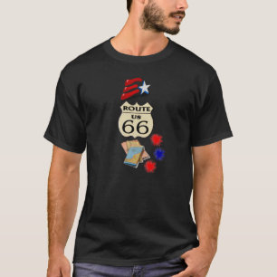 Route 66 US Flagge - T - Shirt