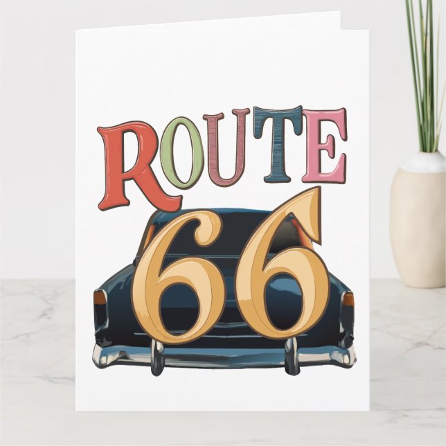 Route 66-US  Karte (Vorderseite)