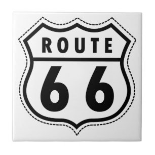 Route 66 Verkehrsschild Fliese