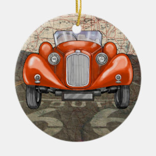Route 66 Vintage Auto - SRF Keramikornament