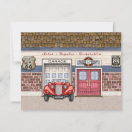 Route 66 - Vintage Cars- Einladung