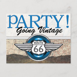 Route 66 - Vintage Cars- Einladung
