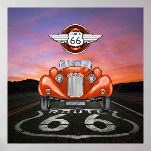 Route 66 - Vintage - Klassiker - SRF Poster (Vorne)