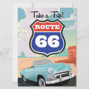 Route 66 Vintage Reiseplakat