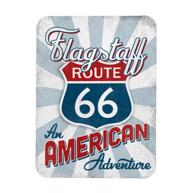 Route 66 Vintages Amerika Arizona Magnet (Vertikal)