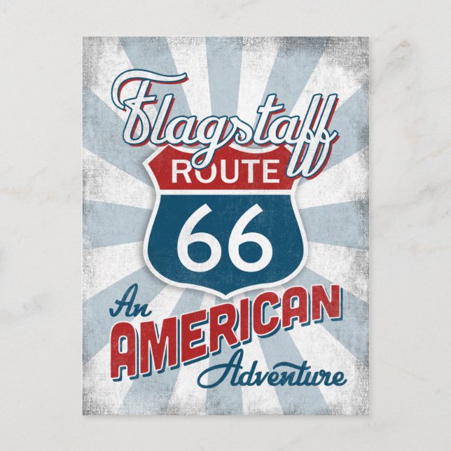 Route 66 Vintages Amerika Arizona Postkarte (Vorderseite)
