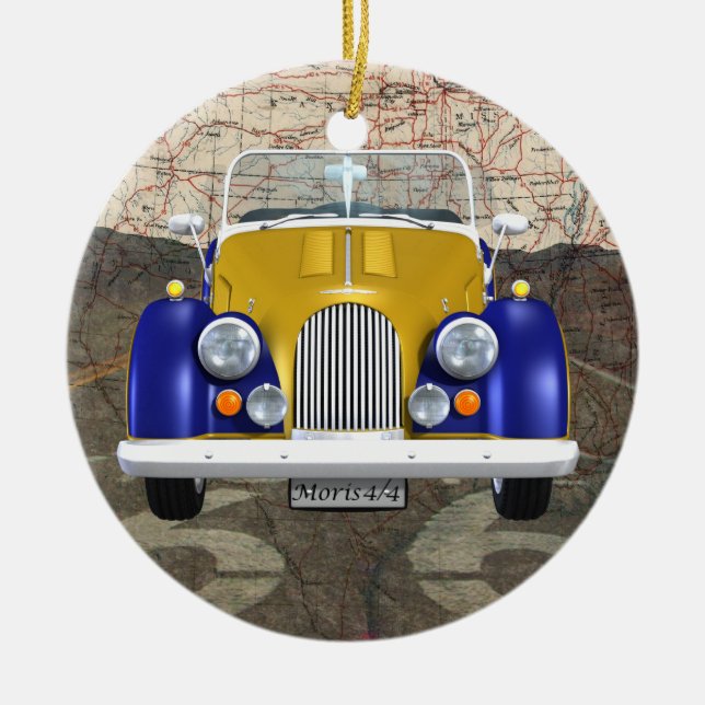 Route 66 Vintages Auto - SRF Keramikornament (Vorne)