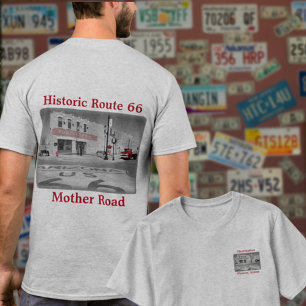 Route 66 Vintages Ziel Winslow Arizona Foto T-Shirt