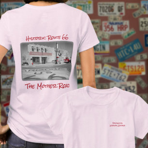 Route 66 Vintages Ziel Winslow Arizona Foto T-Shirt