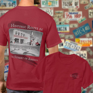 Route 66 Vintages Ziel Winslow Arizona Foto T-Shirt