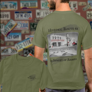 Route 66 Vintages Ziel Winslow Arizona Foto T-Shirt
