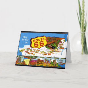 Route 66 von Los Angeles nach Chicago Karte