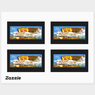 Route 66 von Los Angeles nach Chicago Rechteckiger Aufkleber