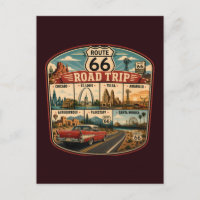 Route 66 Wahrzeichen Illustration Reise Kunst Abze