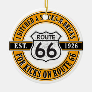 Route 66 Weihnachtsschmuck für Rennfahrer und Nom