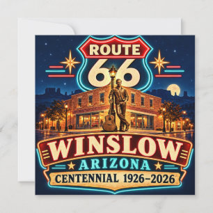 Route 66 Winslow Arizona Centennial Neon Nights