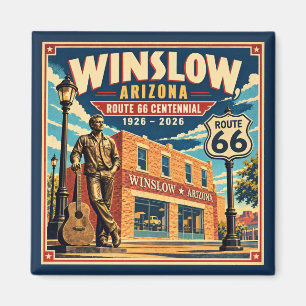 Route 66 Winslow Arizona Centennial Vintage Reise Magnet
