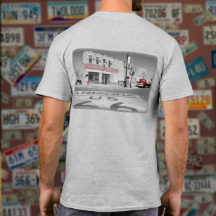Route 66 Winslow Arizona Red Splash Foto T-Shirt