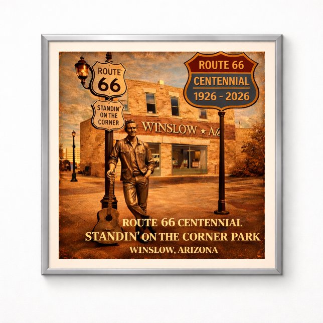 Route 66 Winslow Arizona Steht da Poster (Von Creator hochgeladen)
