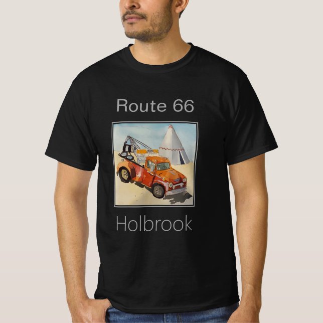 Route 66, Wrecker & Teepee, Holbrook AZ T-Shirt (Vorderseite)