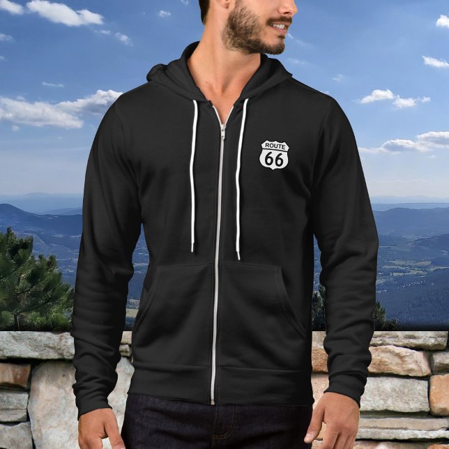 Route 66 Zeichen oder benutzerdefiniertes Bild Hoodie (Von Creator hochgeladen)