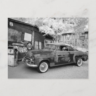 Route 66 zwischen Schwarz und Weiß Postkarte