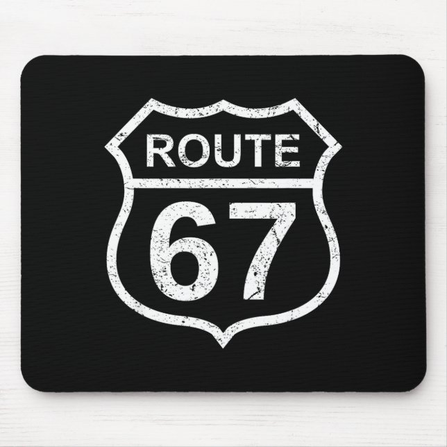 Route 67 Funny Six Seven 6 7 Meme Interstate Highw Mousepad (Vorne)