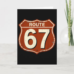 Route 67 Lustiges Retro-Highway-Meme-Design  Karte