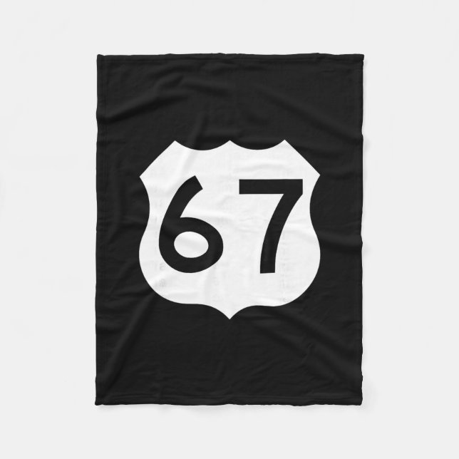 Route 67 Schild Meme Six Seven 1  Fleecedecke (Vorderseite)