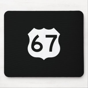 Route 67 Schild Meme Six Seven Mousepad