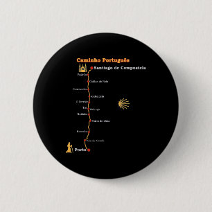 Route Caminho Português De Santiago Etappen Camino Button