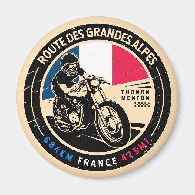 Route des Grandes Alpes | Frankreich | Motorrad Magnet