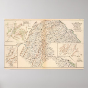 Route, Gettysburg-Kampagne Poster
