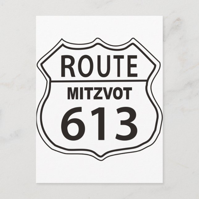 Route Mitzvot 613 Postkarte (Vorderseite)