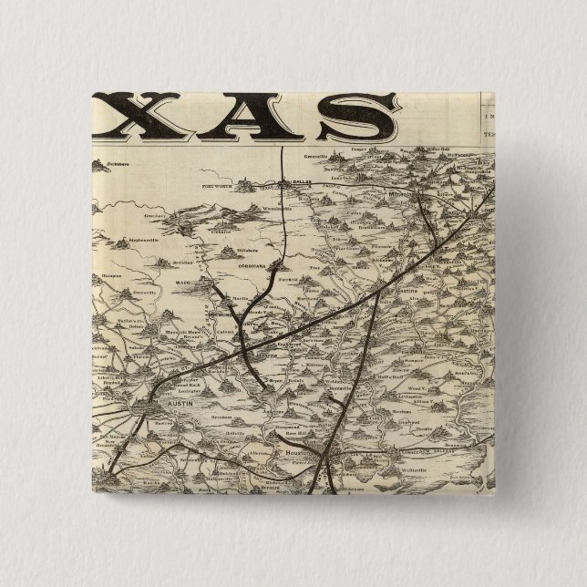 Route nach Texas Button (Vorderseite)