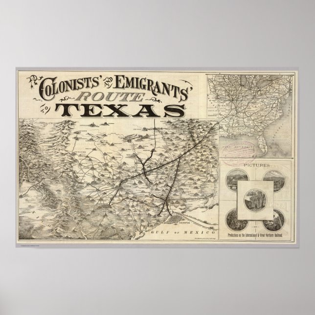 Route nach Texas Poster (Vorne)