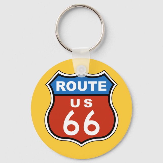 Route US 66 Unterschrift Schlüsselanhänger (Vorderseite)
