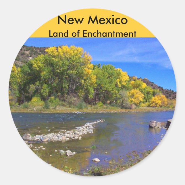 Route zu Taos-Aufklebern Runder Aufkleber (Vorderseite)