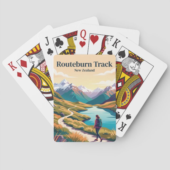 Routeburn Track Neuseeland Spielkarten (Rückseite)