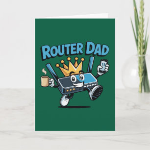 Router-Vater Lustiges Tech-Design Karte