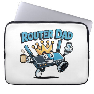 Router-Vater Lustiges Tech-Design Laptopschutzhülle