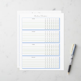 Routine-Tracker-Wöchentliche Planungs-Seite