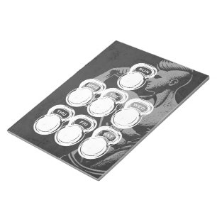 Routine Weekly Planer Chic Gym Kettlebell Notizblock