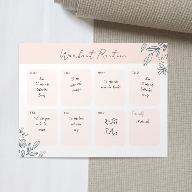 Routinemäßiger Wochenplaner Notizblock (Von Creator hochgeladen)